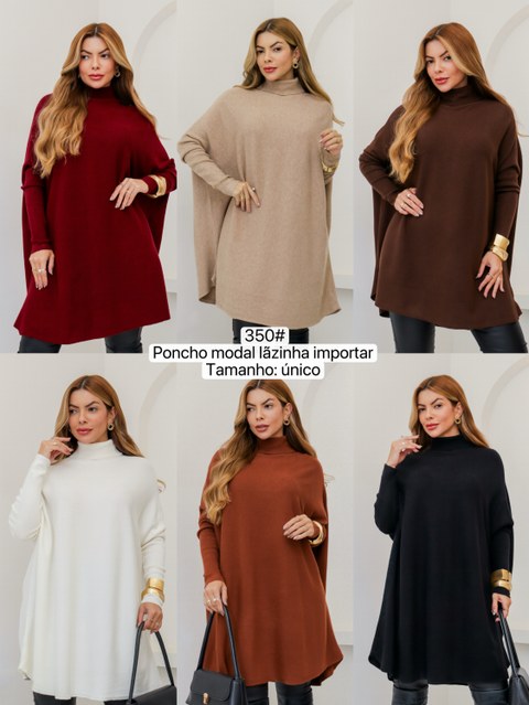 350# Poncho modal lanzinha Isabella moda