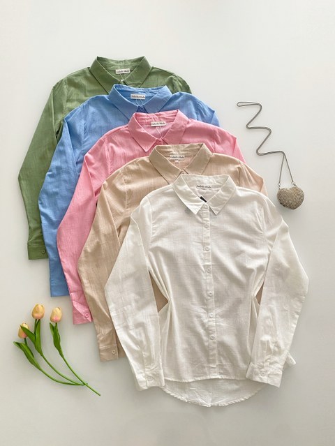 0839# Camisa linho Isabella moda