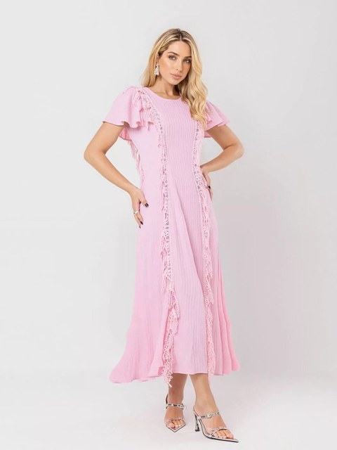 VESTIDO RENDA FRANJA LD537