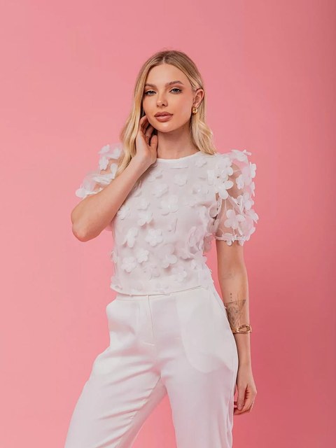 BLUSA DE TULE 3D
