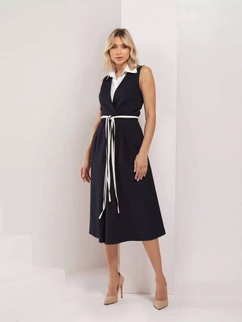 VESTIDO BICOLOR LD534