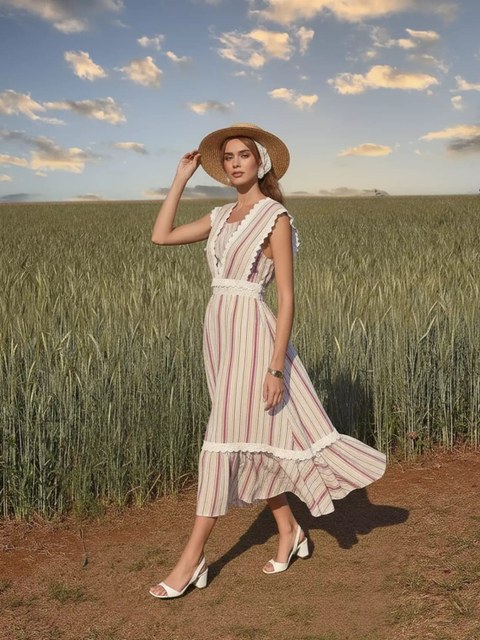 VESTIDO LISTRA LD599