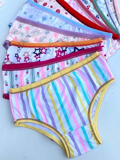 KIT C/10 CALCINHAS INFANTIL SOPHIA