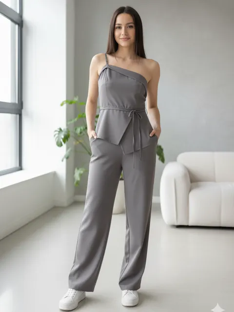 Conjunto Danny Assimétrico Alfaiataria Blusa + Calça