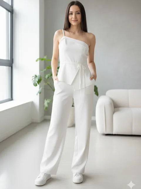 Conjunto Danny Assimétrico Alfaiataria Blusa + Calça