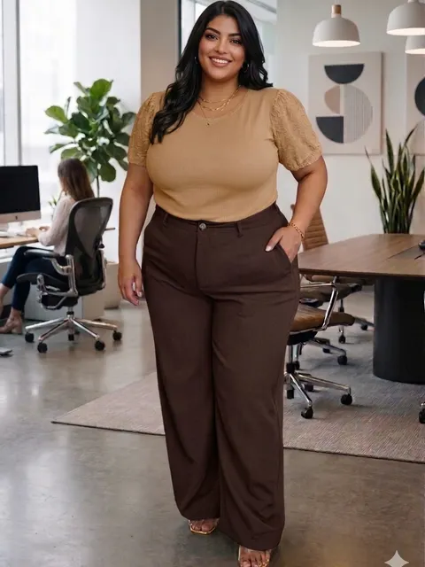 Calça Roberta Feminina Plus Size Alfaiataria