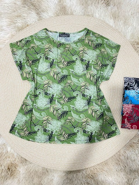 Blusa estampada tecido liganete tamanho grande