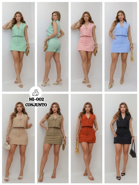 Kit 24 peças de Conjunto Colete e Short Saia/MI-002