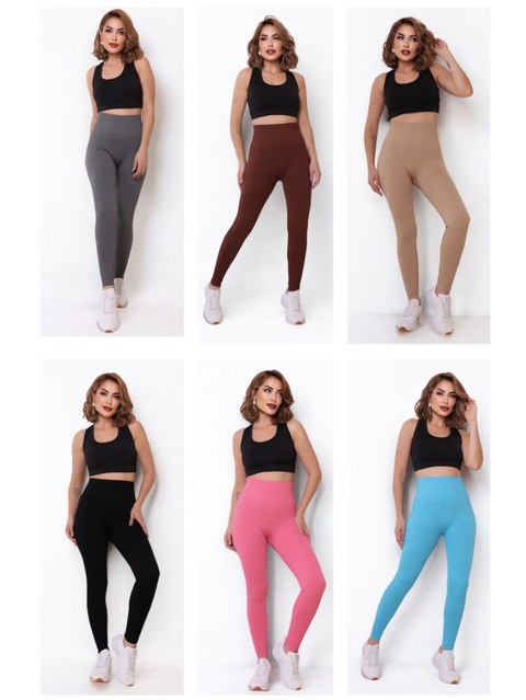 Calça legging academia tecido poliamida não transparente