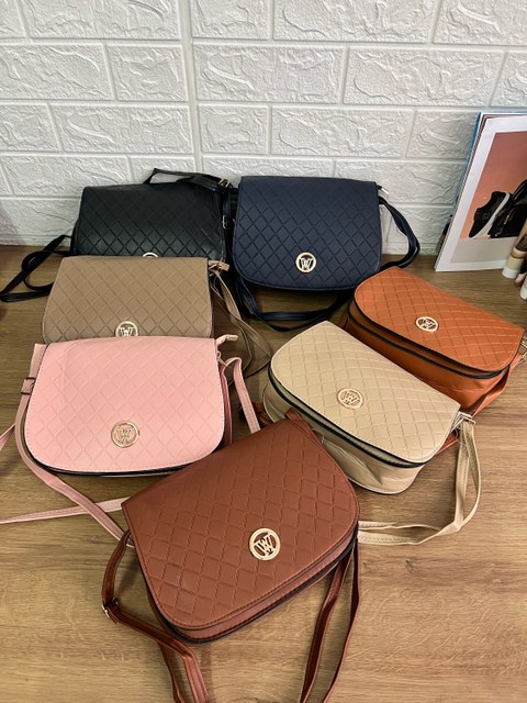 Bolsa feminina transversal com alça regulável