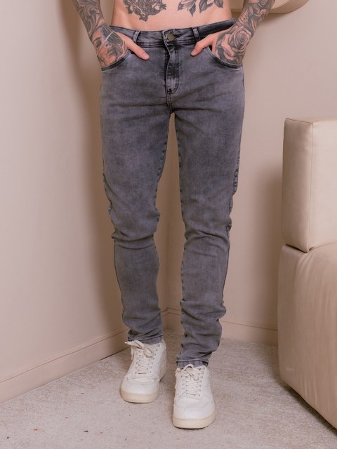 Calça Jeans Masculina Skinny grafite