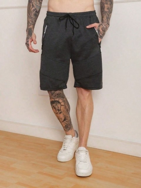 Bermuda  moletom masculina /Bolsos com ziper /Cintura