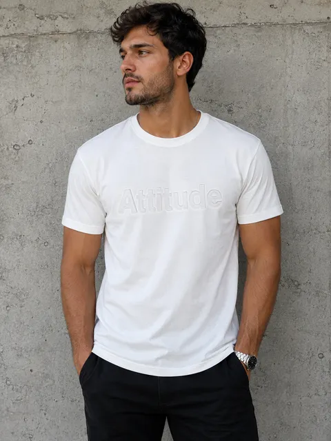 Kit 12 Camiseta Alto Relevo de Algodão
