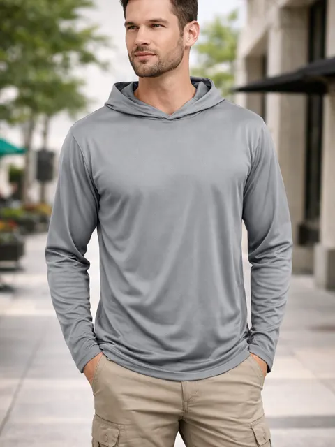 Kit 12 Camiseta Manga Longa Capuz Masculina