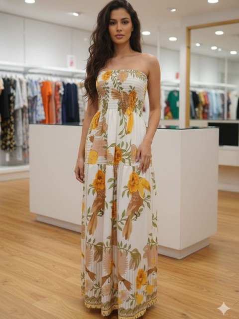 Vestido tomara que cai