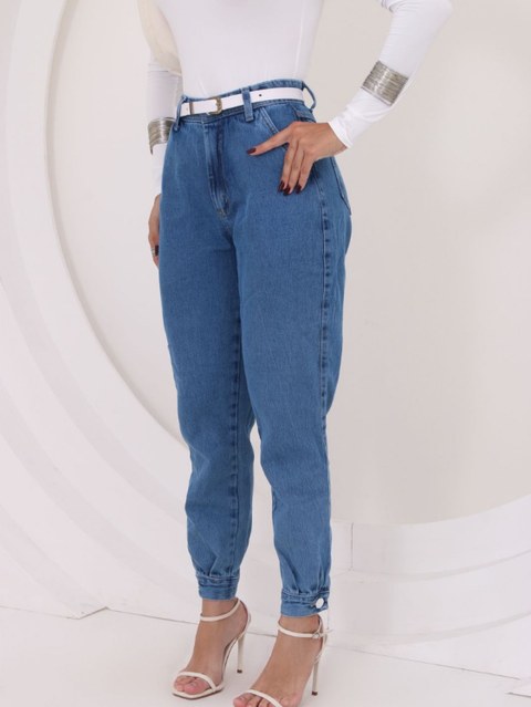 Calça feminina jeabs Mom botao na Barra