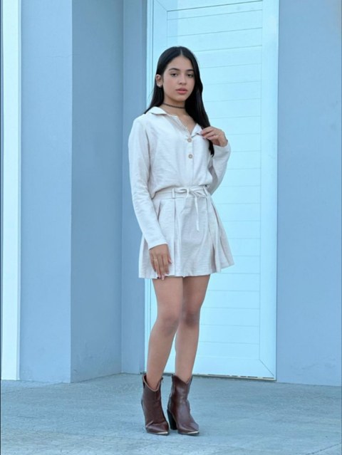 Conjunto shorts saia + Blazer juvenil