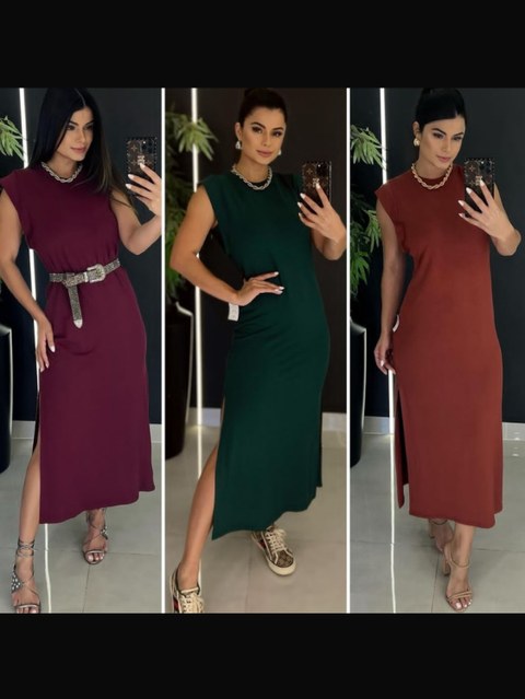 Vestido muscle regata tecido moletinho tamanho único veste até 42