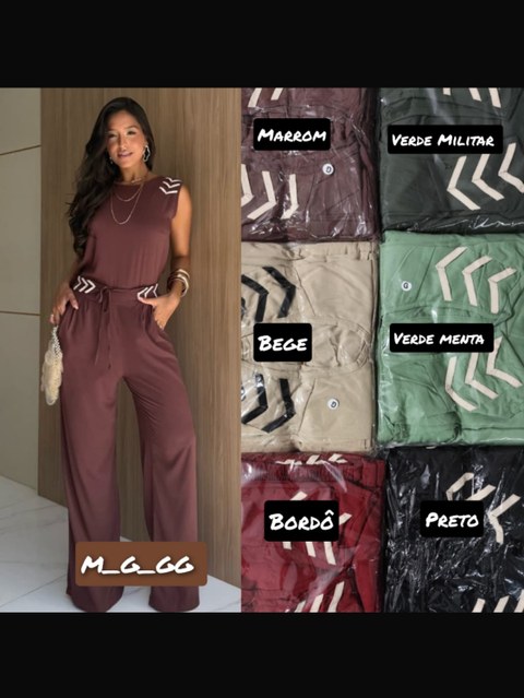 Conjunto Pantalona e blusa regata