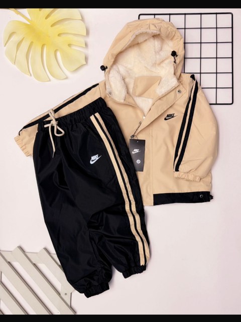 Conjunto tactel com pelo nike infantil/juvenil PELUCIADO