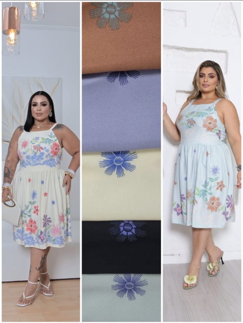 Vestido Elena curto Plus size