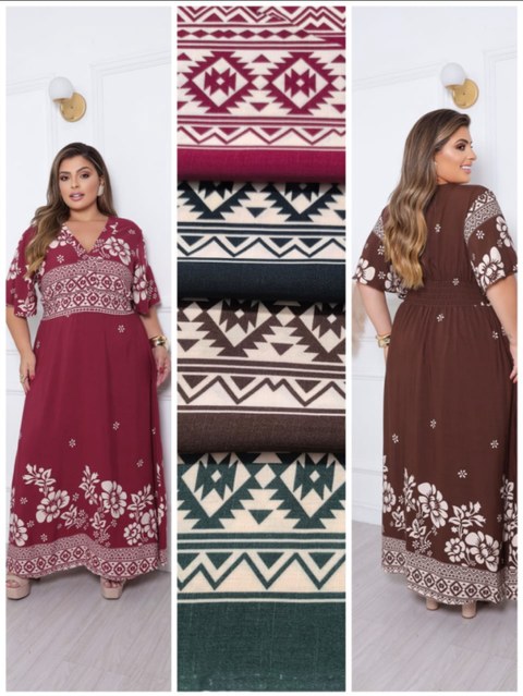 Vestido Anabelle longo Plus size