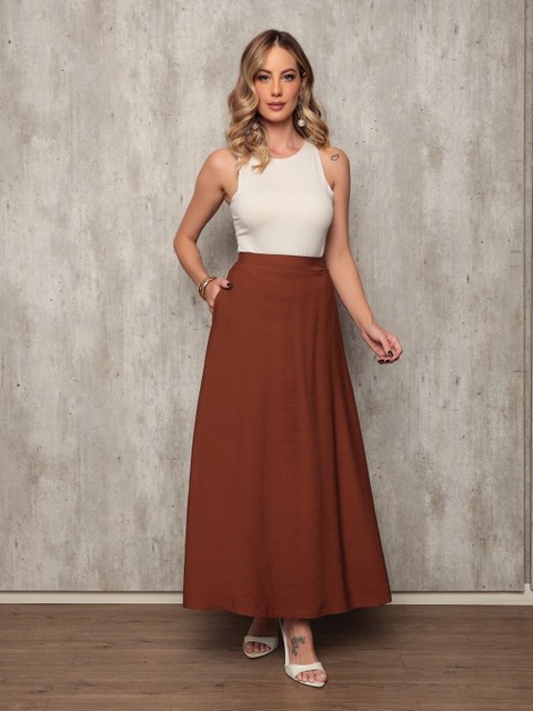 Saia Longa Elástico na cintura Marrant #161