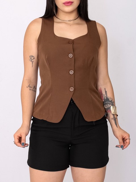 Colete Alfaiataria Gola quadrada #C-97