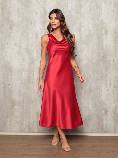 Vestido Midi Gola boba #176