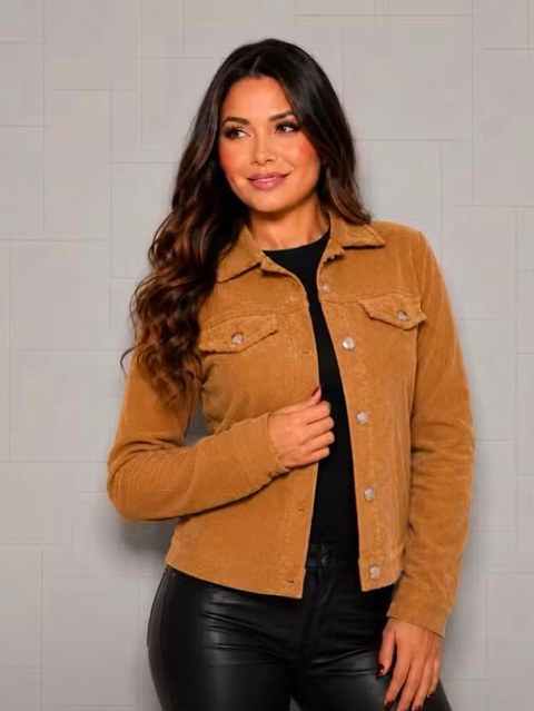 Jaqueta Suede Botão