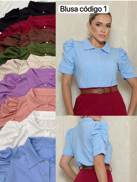 Blusa romantica de gola