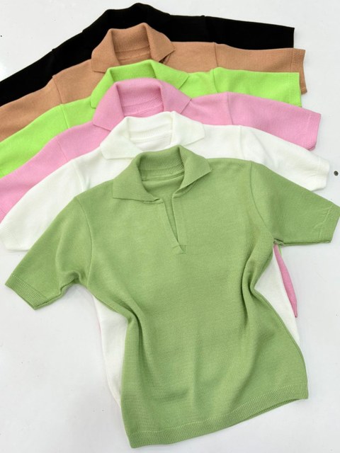 Blusa Polo básico tricô modal