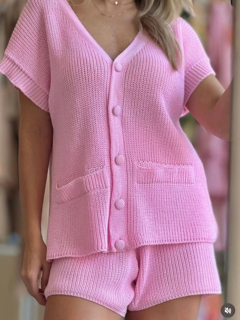 Conjunto de colete e short trico modal