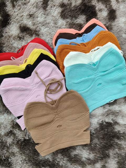 Cropped Feminina Verão Trico Modal