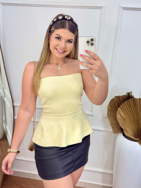 Regata peplum tomara que caia trico modal