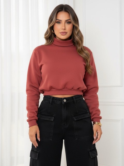 Blusa moletom golinha