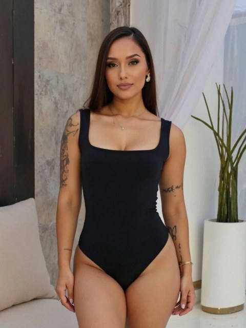 Body decote quadrado