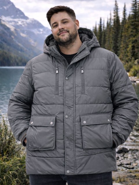 Jaqueta Bobojaco forrada masculina plus size
