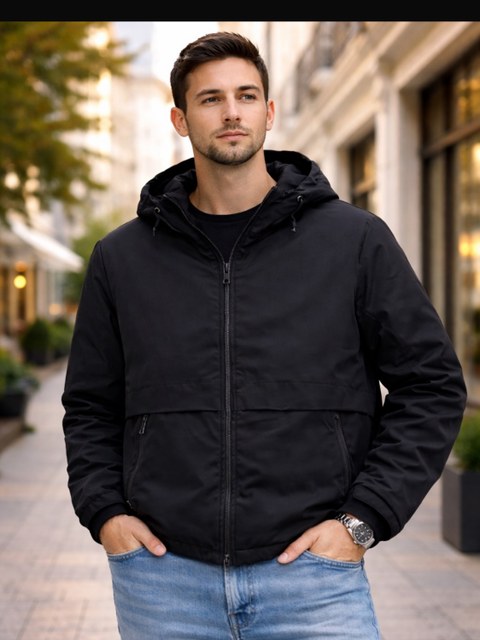 Jaqueta corta vento forrada masculino