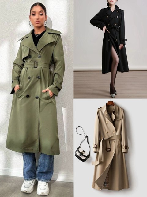 Casaco Trench Coat Feminino(Fábrica China)