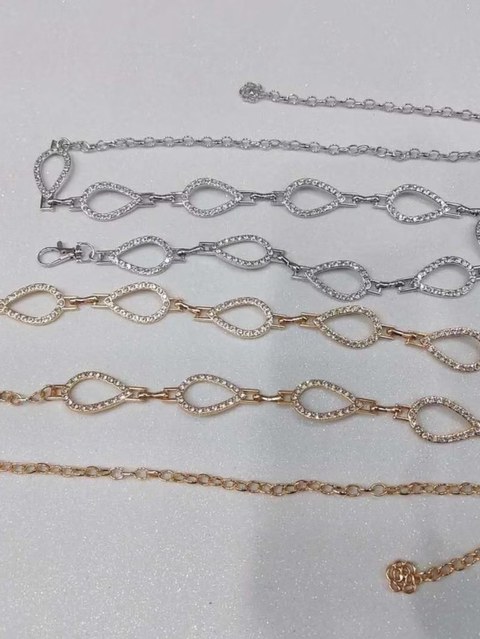 Moda feminina Cinto de Corrente Lágrima Forma