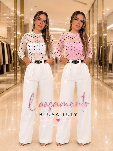 Blusa de tule Póa feminino tamanho único (85)