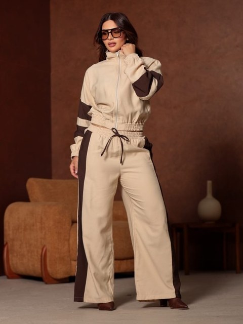 Conjunto feminino calça Pantalona e jaquetinha (03)