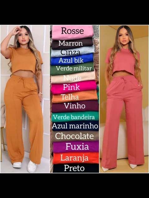 Conjunto Pantalona feminino tamanho único (116)