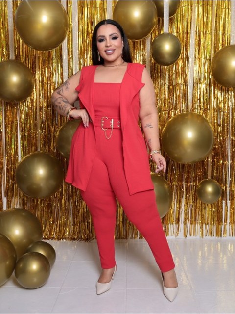 Conjunto Plus size 3 peças feminino (86)