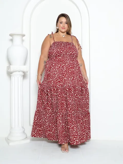Vestido feminino Plus size longo (18)