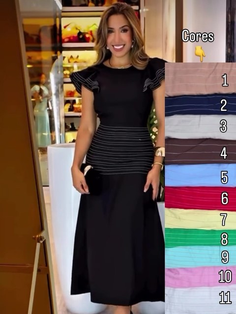 Vestido feminino longo com babado na manga (14)