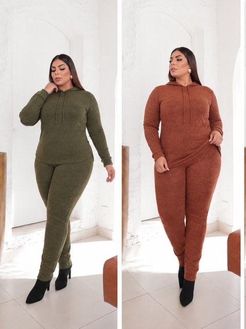 Conjunto Blusa e calça plus