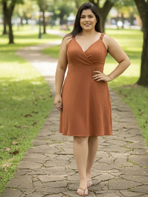 Vestido curto com alça elástico