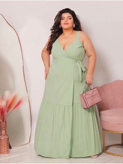 Vestido longo envelope